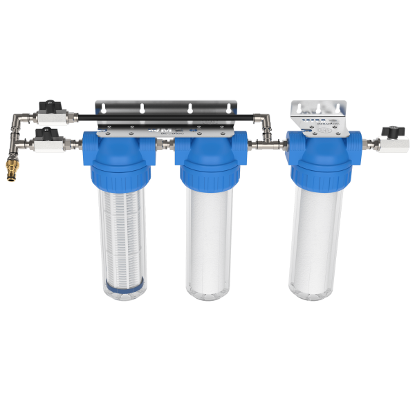 3-stufige Kaskadenfiltration mit Bypass